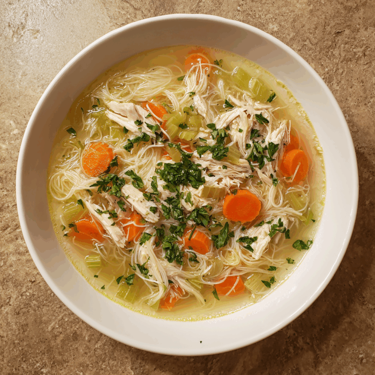 Chicken Soup with Rice Noodles