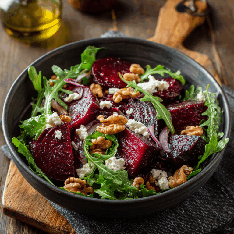 Roasted Beet & Arugula Salad with Walnuts