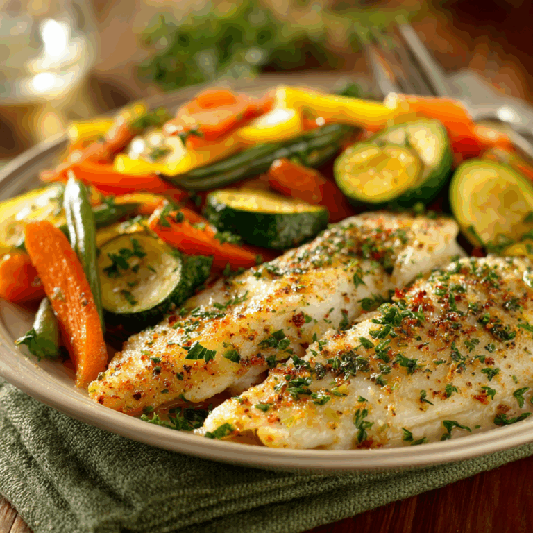 Oven-Baked Tilapia with Zucchini Medley