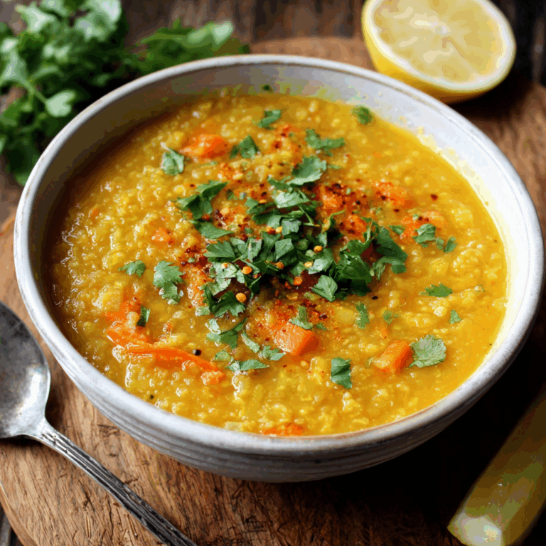 Golden Lentil Soup with Ginger & Turmeric