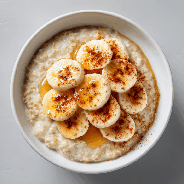 Creamy Oatmeal with Banana & Cinnamon (no citrus, no tomato) - GRED