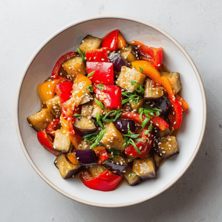 Eggplant & Bell Pepper Stir-Fry – Low FODMAP