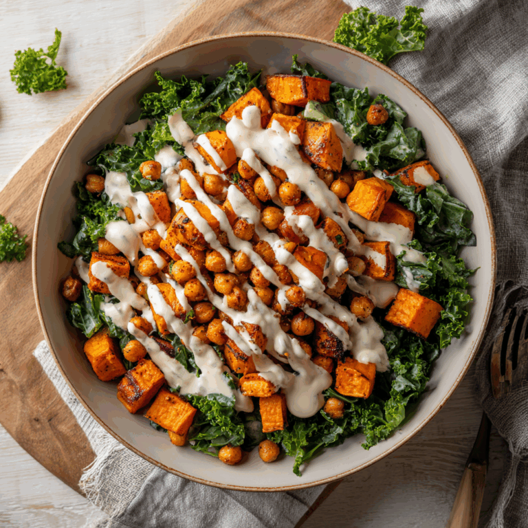 Sweet Potato & Chickpea Buddha Bowl with Tahini - Hormone Balancing